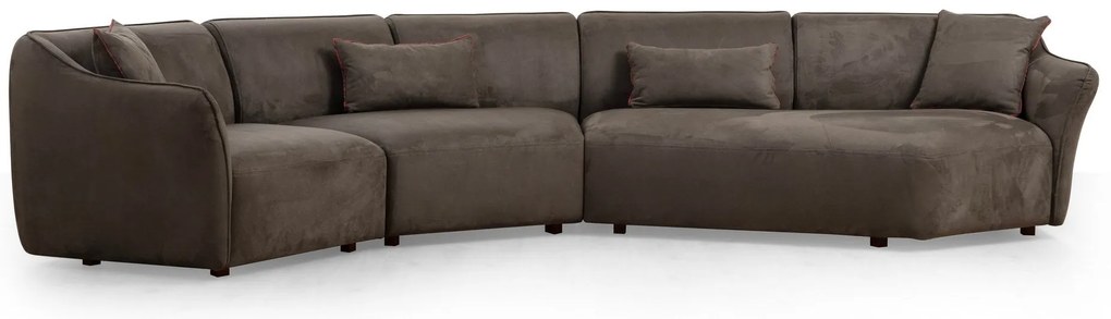 Sofá de Canto Mentis – Castanho – 360x108x79 cm