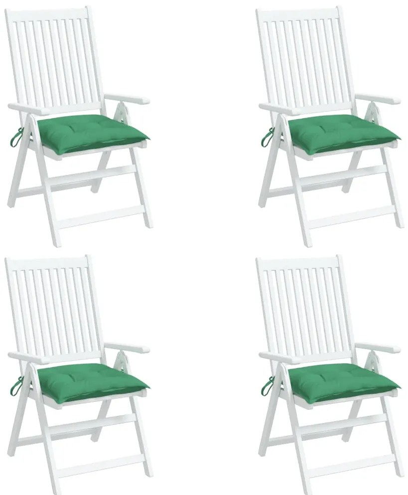 Almofadões de cadeira 4 pcs 40x40x7 cm tecido oxford verde