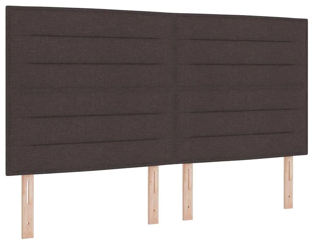 Cabeceira Design Linhas Castanho Escuro 180 cm Tecido