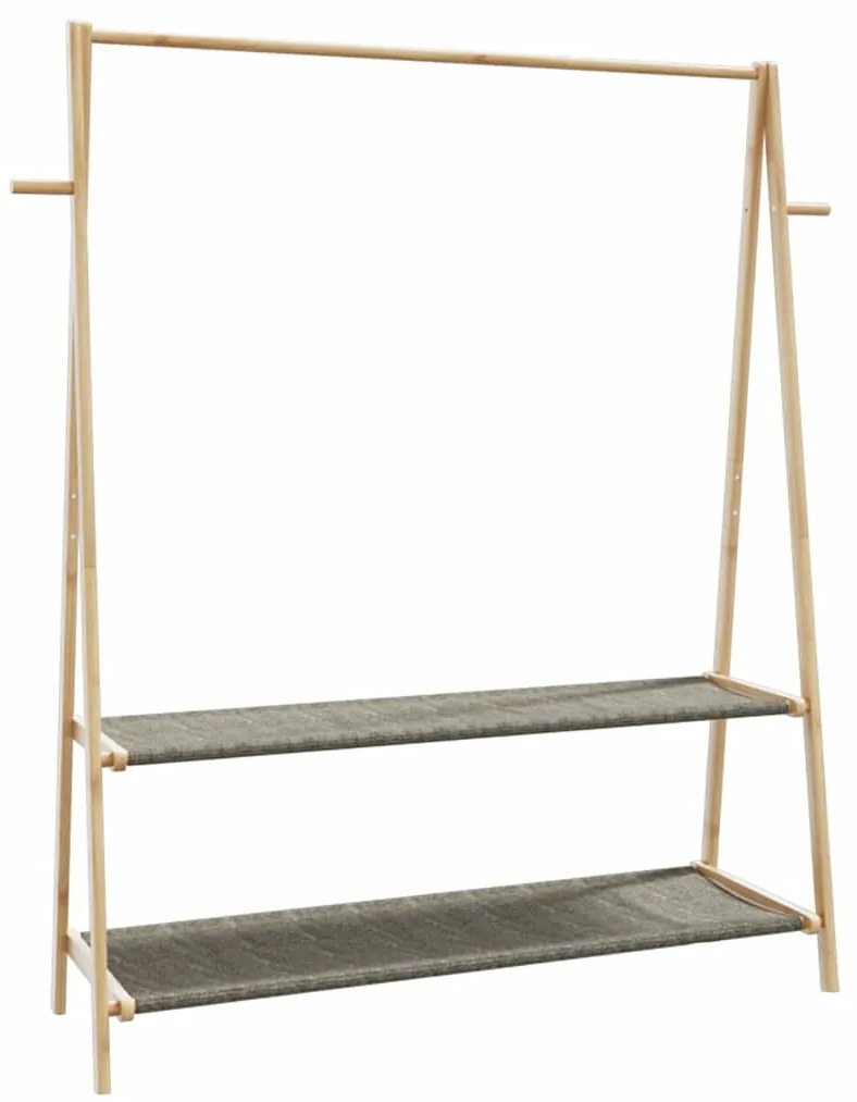 Roupeiro com prateleiras 132x45,5x150,5 cm bambu