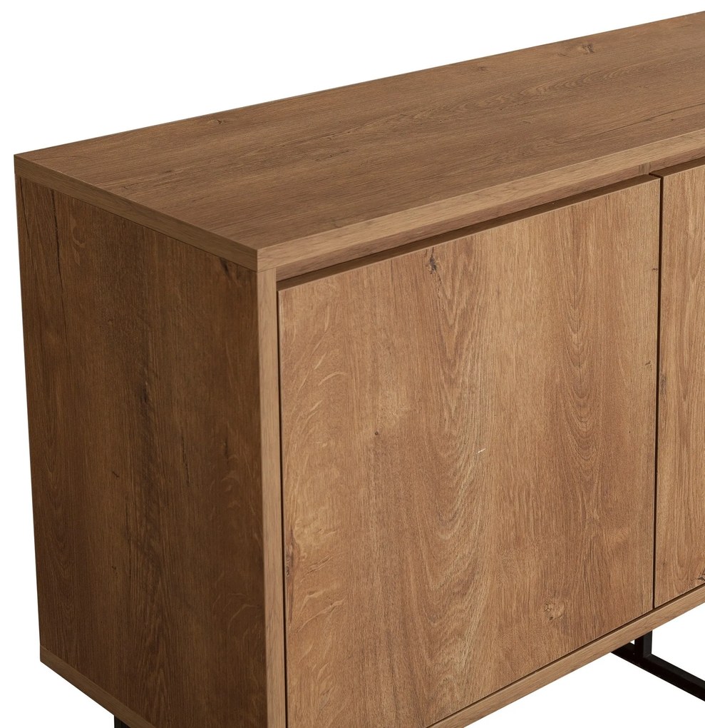 Conjunto de Mobiliário de Sala de Estar Laxus – Nogueira/Preto – 90x39