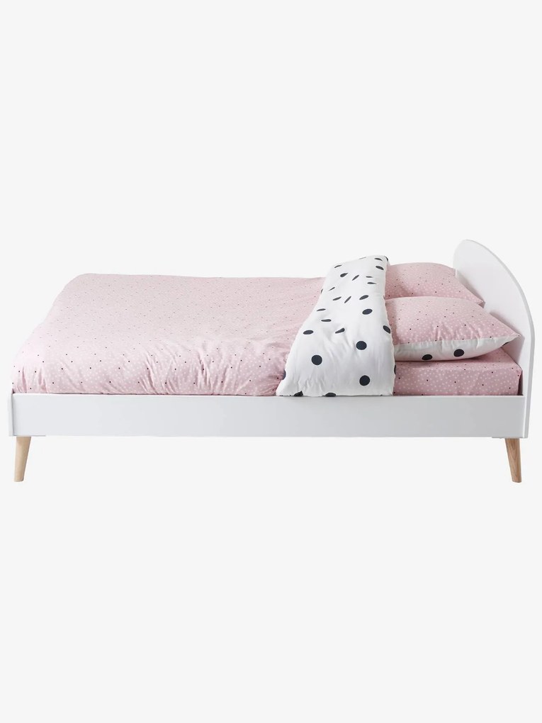 Cama de casal, Confetes branco claro liso