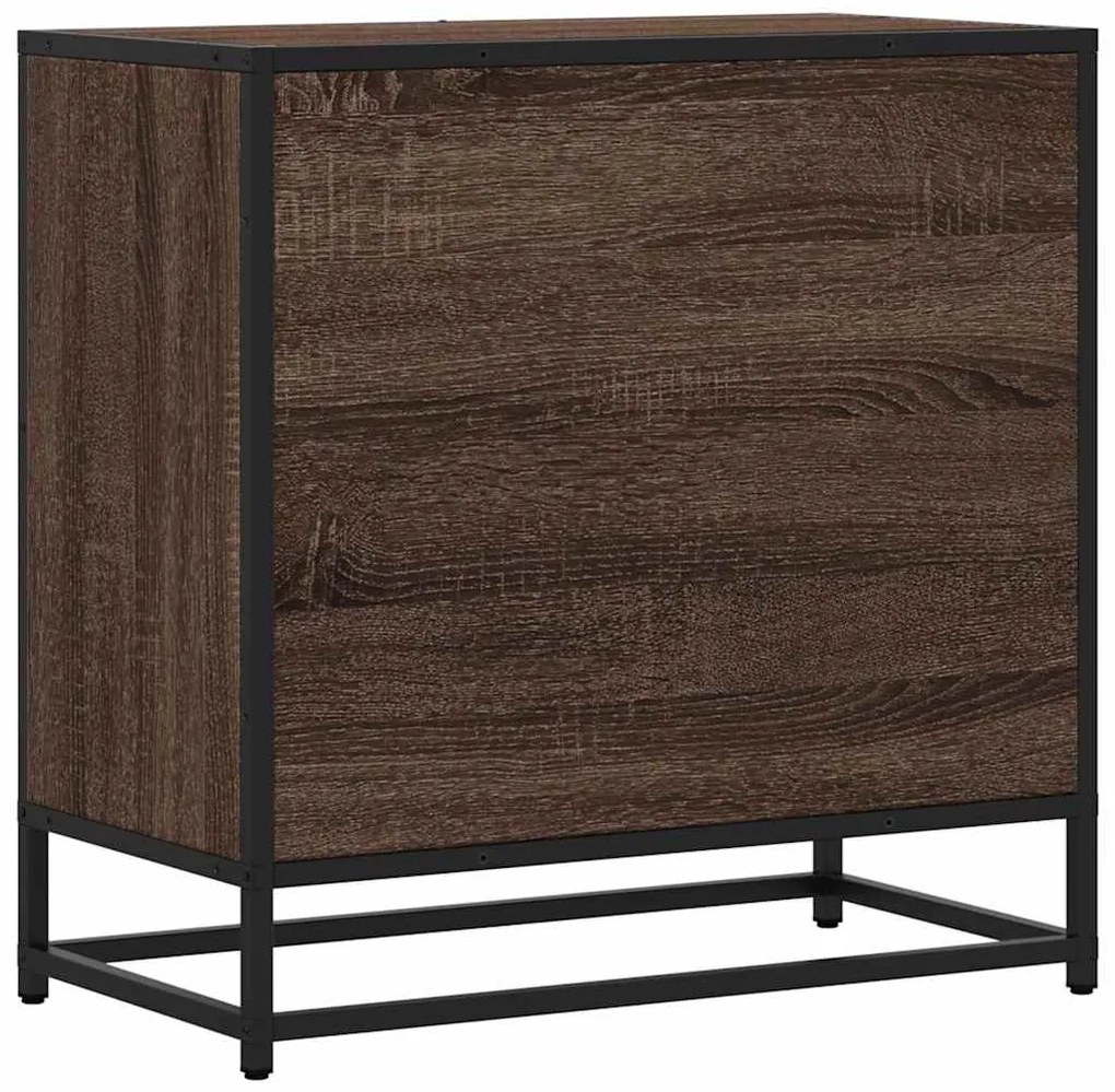 Mesa cabeceira carvalho castanho 60x31x60 cm madeira trabalhada