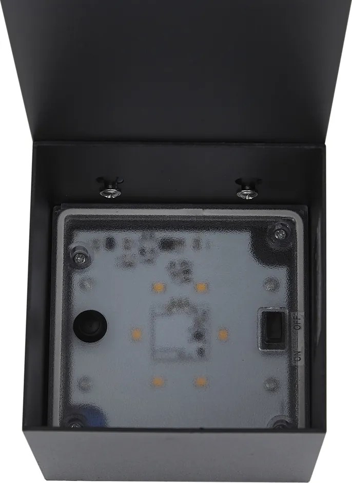 Candeeiro de exterior preto 65cm incl. LED IP64 com luz regulável e solar - Charlene
