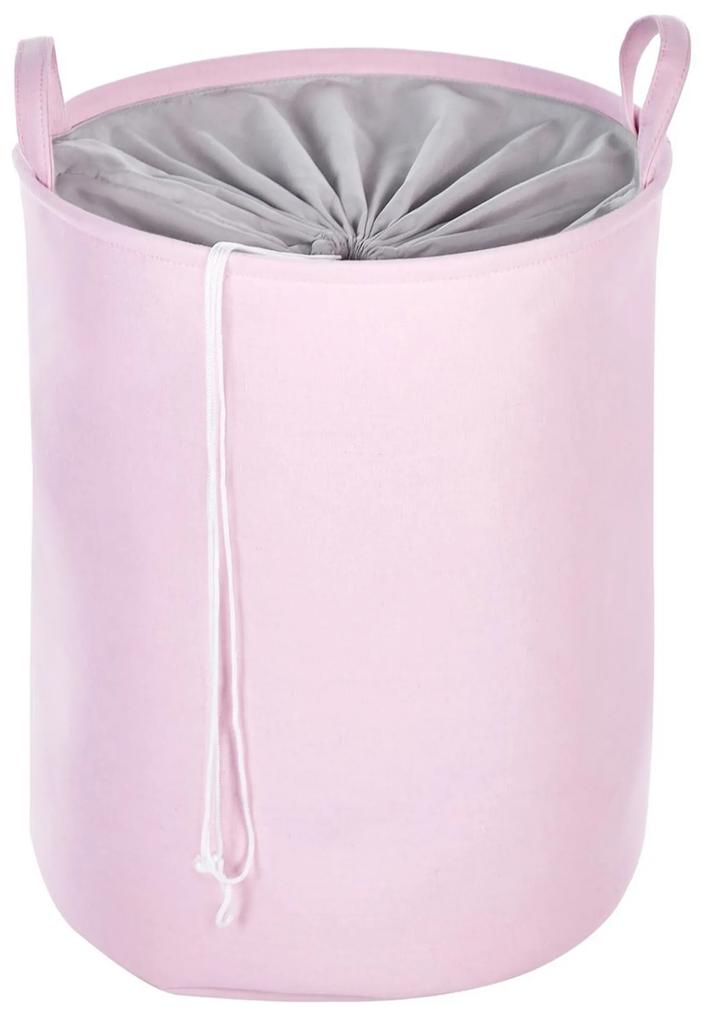 Conjunto de 3 cestos em tecido de poliéster rosa ARCHA Beliani