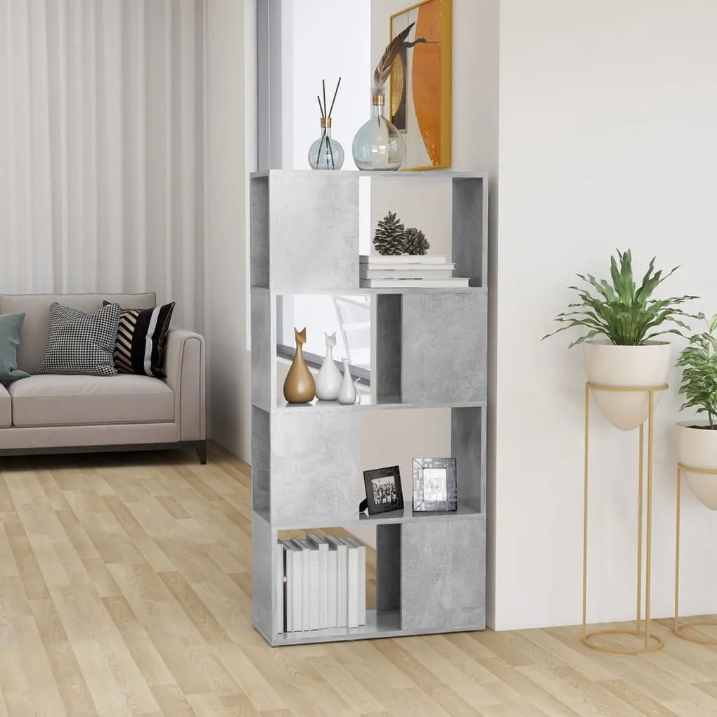 Estante/divisória 60x24x124,5 cm cinzento cimento