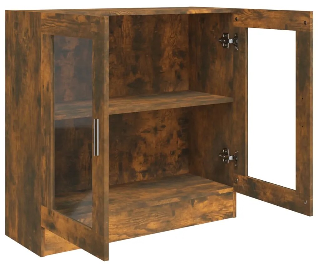 Vitrine 82,5x30,5x80 cm derivados de madeira carvalho fumado