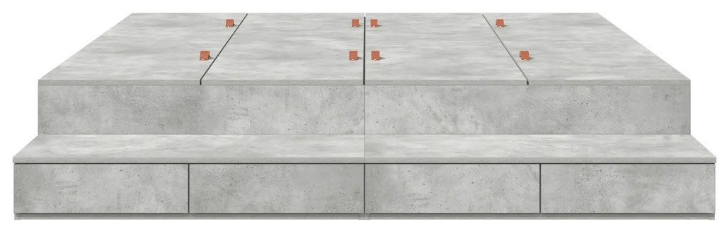 Estrado de Cama Cinzento Concreto 180x200 cm