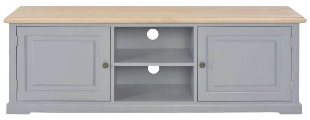Móvel de TV 120x30x40 cm madeira cinzento
