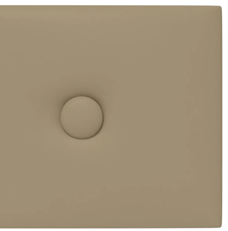 Painel parede 12pcs 90x15 cm couro artificial 1,62m² cappuccino