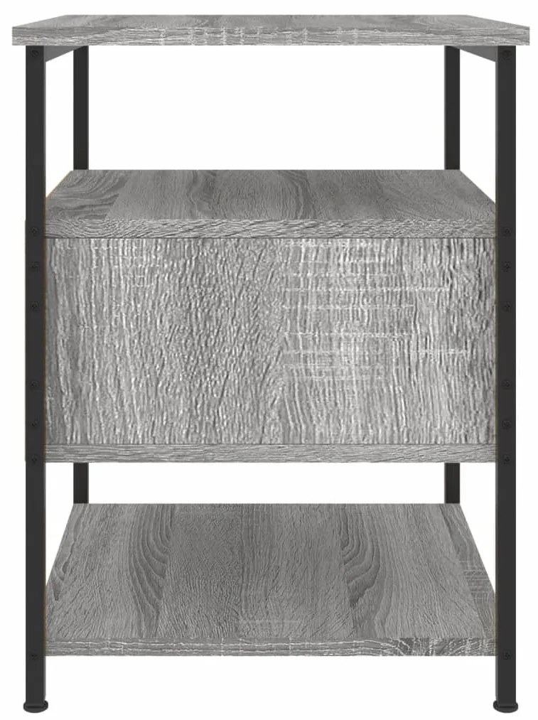 Mesa de cabeceira 40x42x56 cm derivados madeira cinzento sonoma