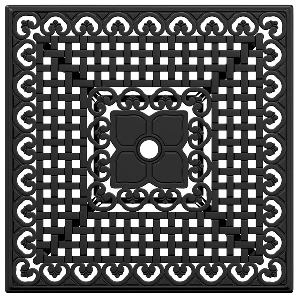 Mesa de jardim 80x80x75 cm alumínio fundido preto