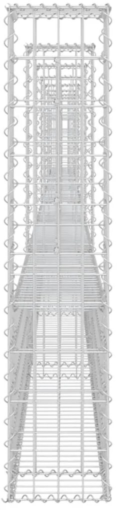 Cesto gabião em forma de U c/ 8 postes 860x20x100 cm ferro