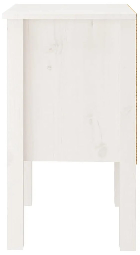 Mesas de cabeceira 2 pcs 40x35x61,5 cm pinho maciço branco