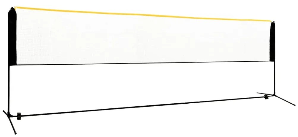 93367 vidaXL Rede de badmínton ajustável 500x103x94-158 cm metal