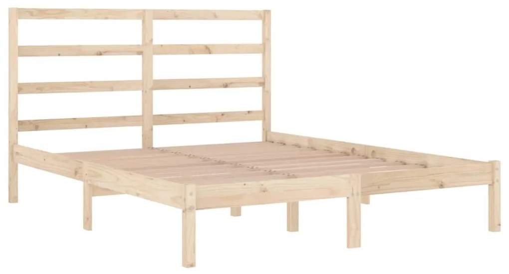 Cama sem colchão 140x200 cm madeira de pinho maciça