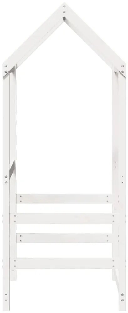 Telhado de cama infantil 108x70x176,5 cm pinho maciço branco