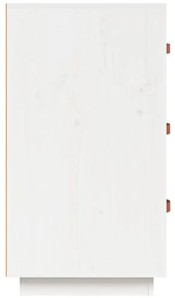 Aparador 80x40x75 cm madeira de pinho maciça branco
