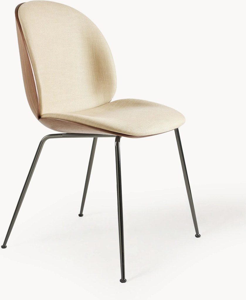 Cadeira estofada com assento em concha Beetle