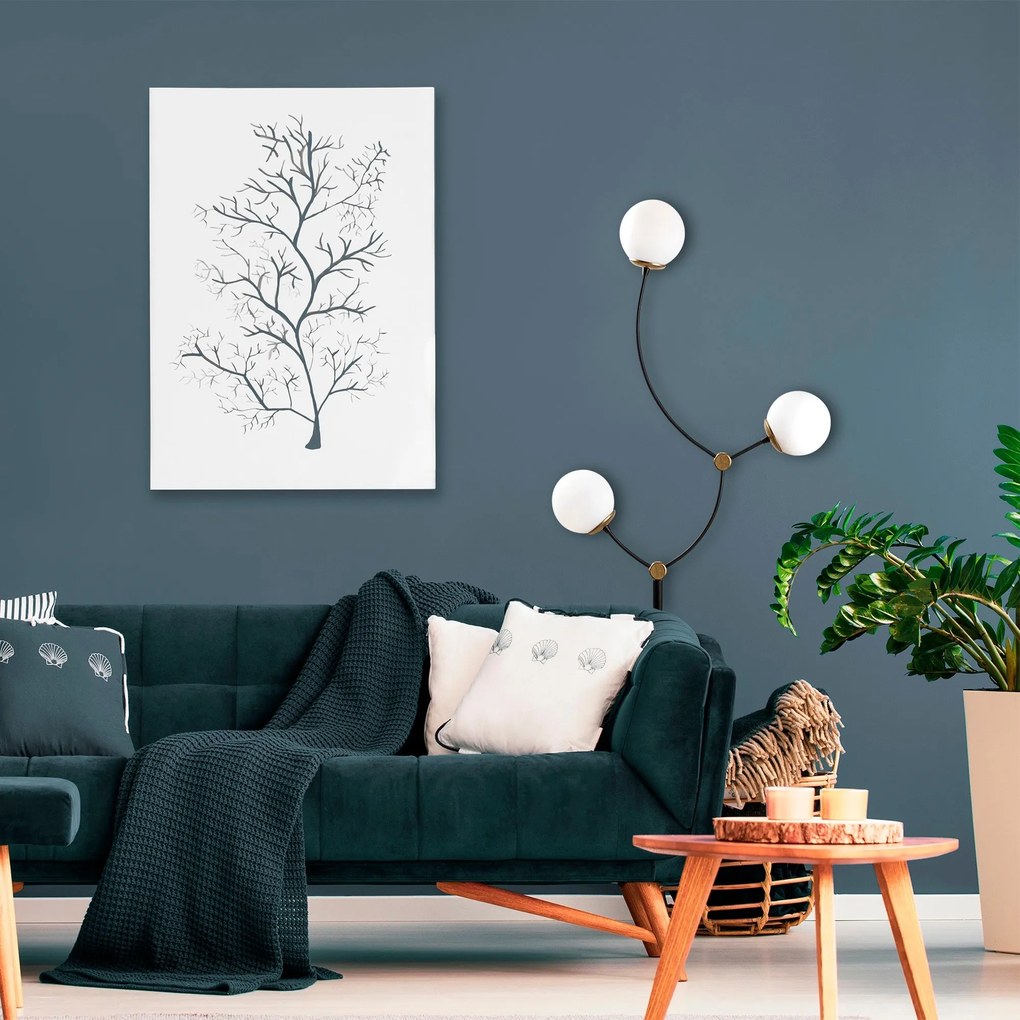 Candeeiro de Pé Kromozom – Preto e Branco – 65 x 30 cm