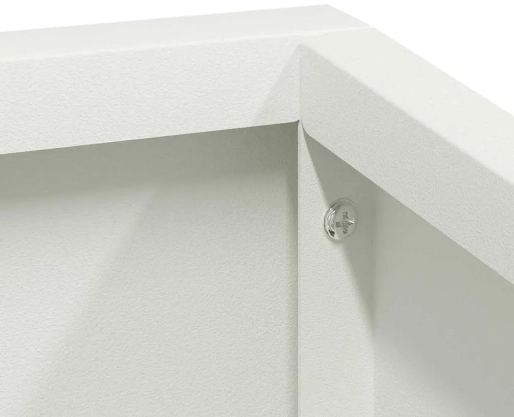 Vaso de Plástico Branco Plástico Médio Inserções Decorativas