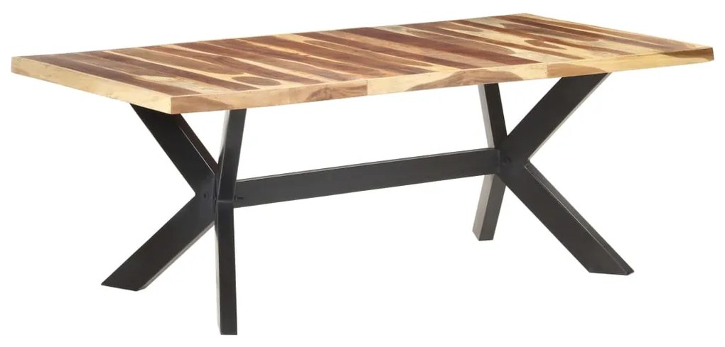 Mesa de jantar 200x100x75 cm madeira maciça c/ acabamento a mel