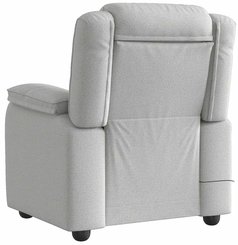 Cadeira de massagem reclinável tecido cinzento
