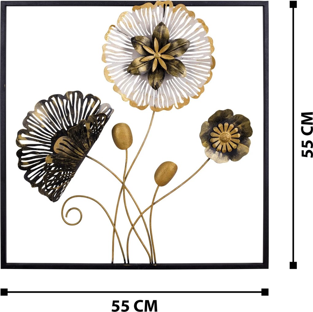 Acessório Decorativo de Parede Leon – Multicolor – 55 x 5 x 55 cm