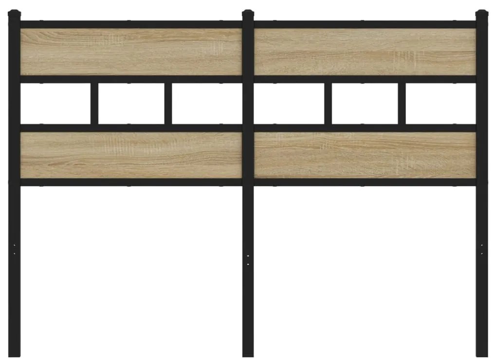 Cabeceira de cama 120cm derivados madeira/ferro carvalho sonoma