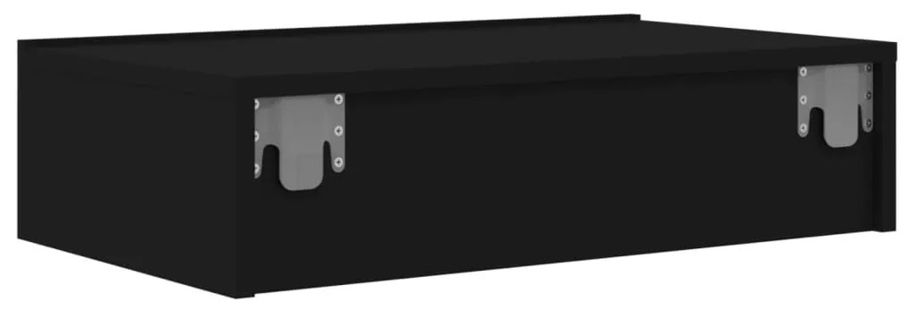 Móvel de TV com luzes LED 60x35x15,5 cm preto