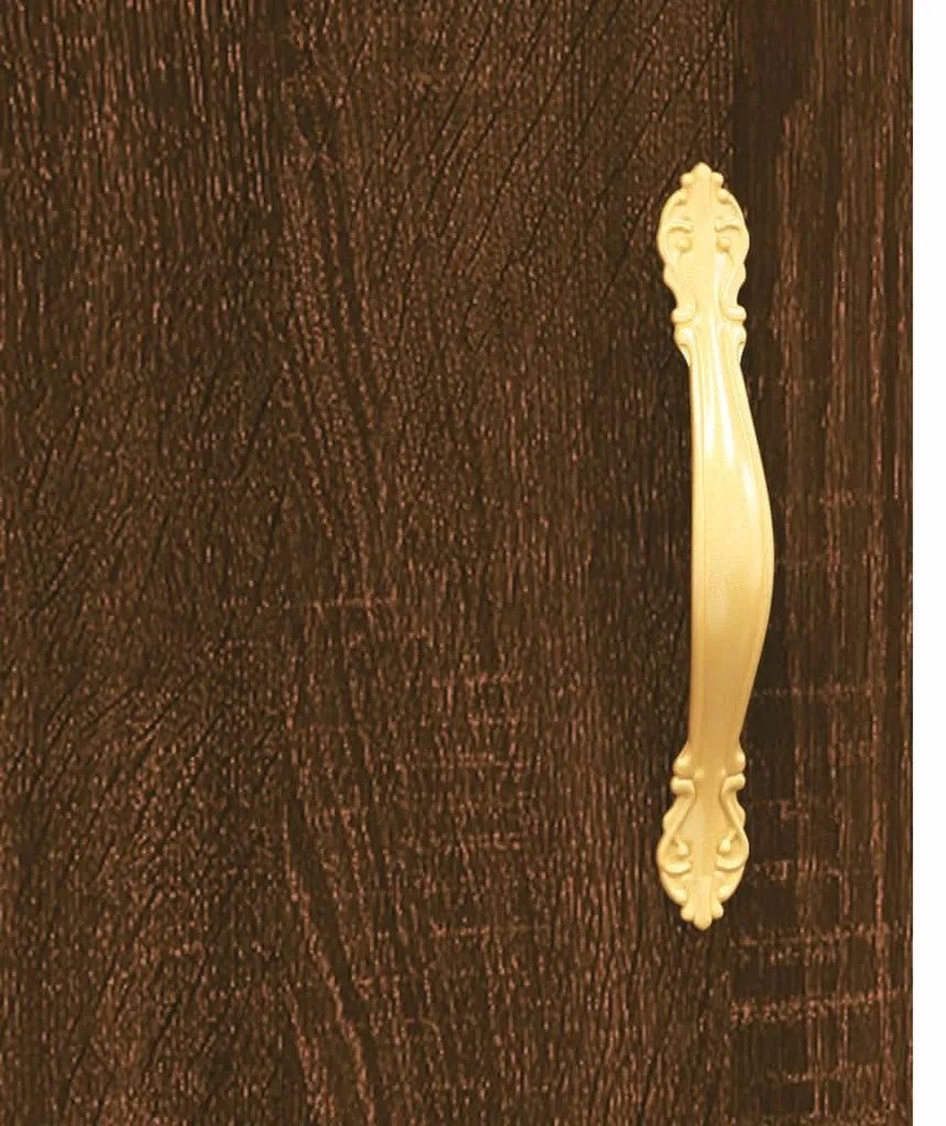 Armário de parede 69,5x34x90cm deriv. madeira carvalho castanho