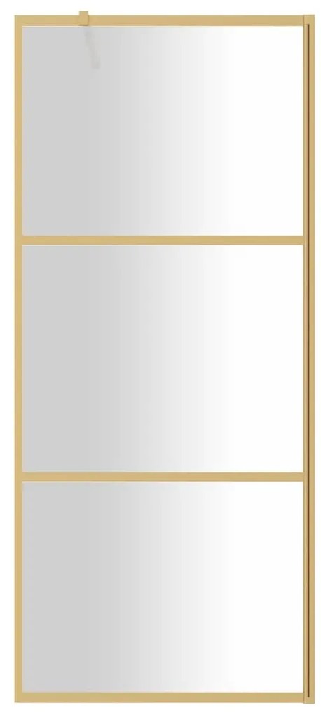Divisória de chuveiro 80x195 cm vidro transparente ESG dourado