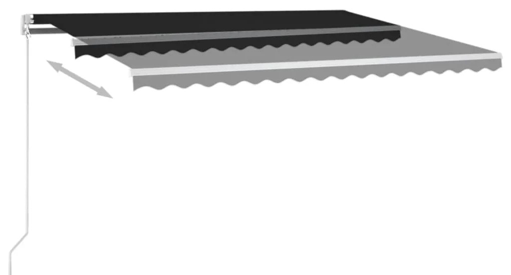 Toldo retrátil manual 450x350 cm antracite