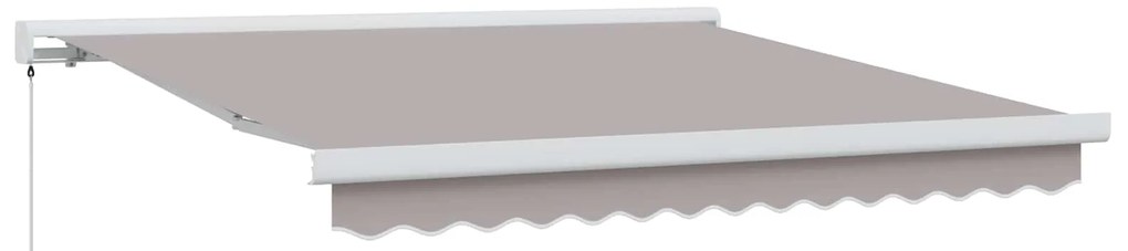 vidaXL Toldo Retrátil Cinzento-claro 300 x 250 cm Tecido e Metal