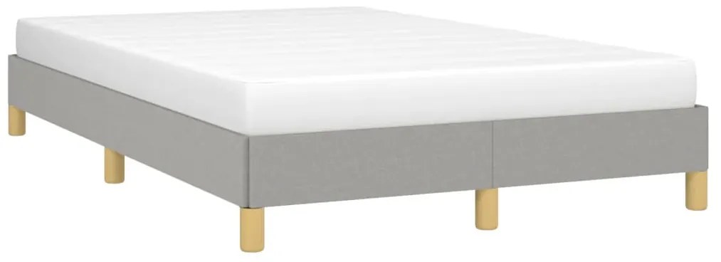 Estrutura de cama 120x190 cm tecido cinzento-claro