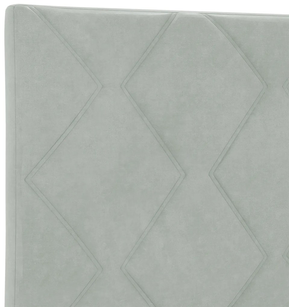 Cabeceira Design de Blocos de Diamante Cinzento Claro 140 cm Veludo