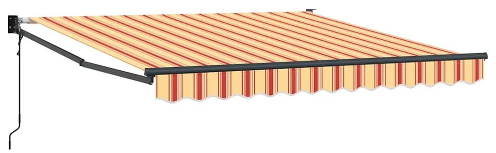 Toldo Retrátil Automático Amarelo e Laranja 300 x 250 cm