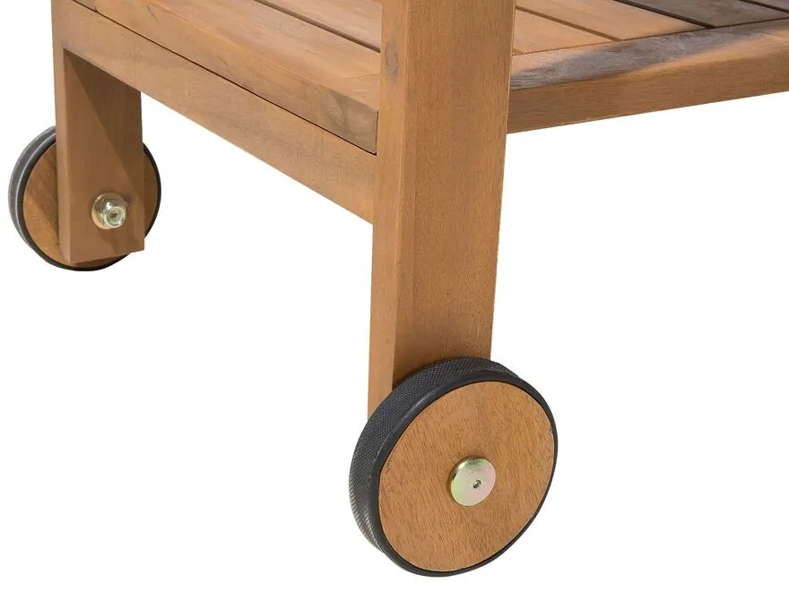 Mesa de apoio de madeira com rodas SASSARI Beliani