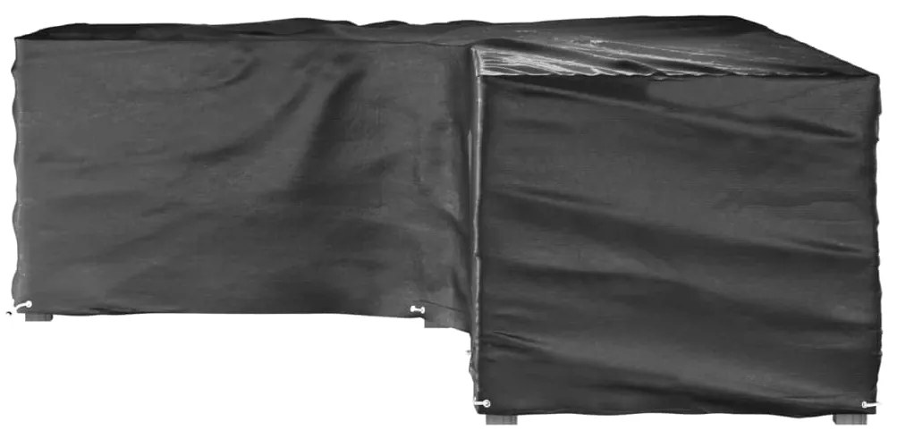 Capas p/ mobília jardim forma de L 2 pcs 18 ilhós 220x285x80 cm