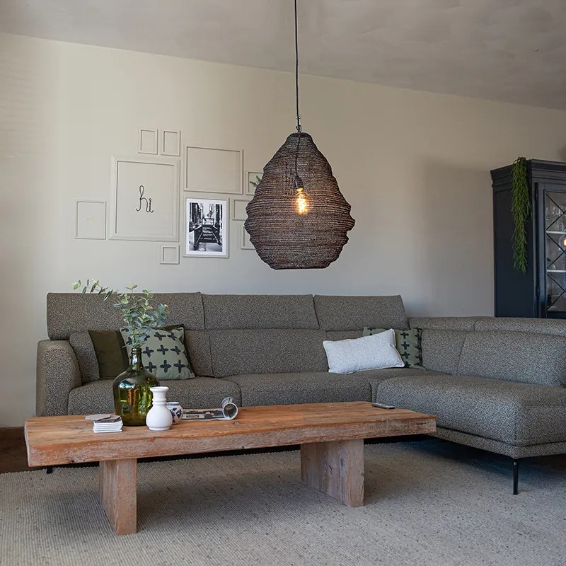 Candeeiro de suspensão oriental preto 45 cm - Nidum L