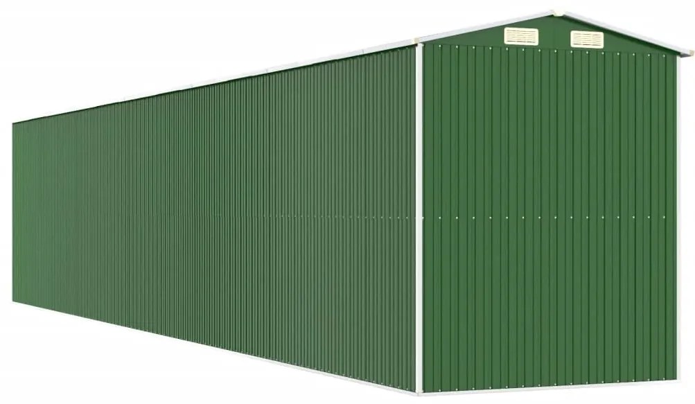 Abrigo de jardim 192x1021x223 cm aço galvanizado verde