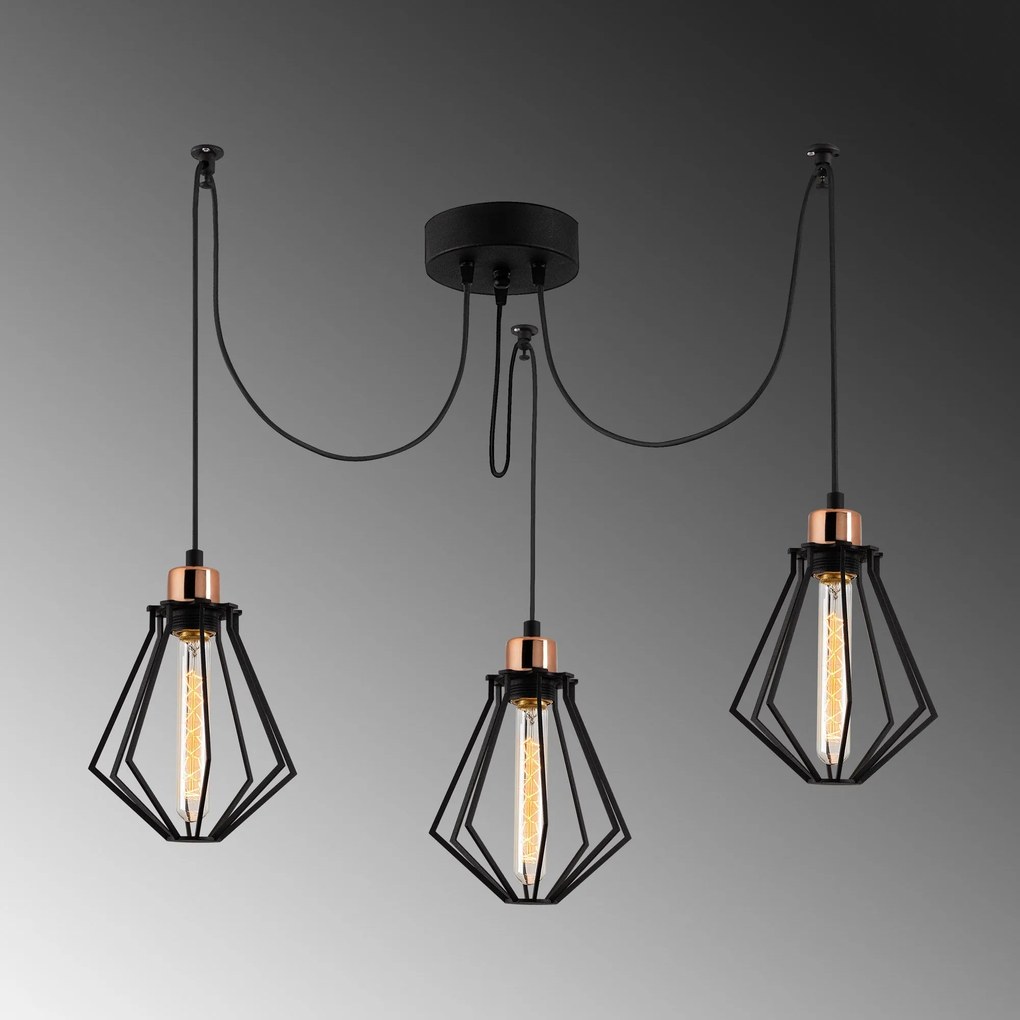 Candeeiro Chandelier Oylat – Preto – Ø108 cm x 110 cm