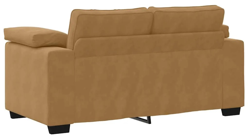 Sofá-luvas 120 cm veludo castanho
