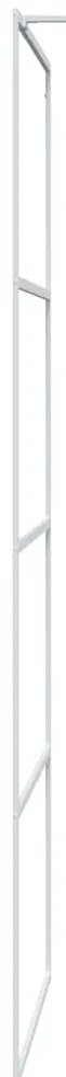 Divisória de chuveiro branco 80x195 cm vidro ESG transparente