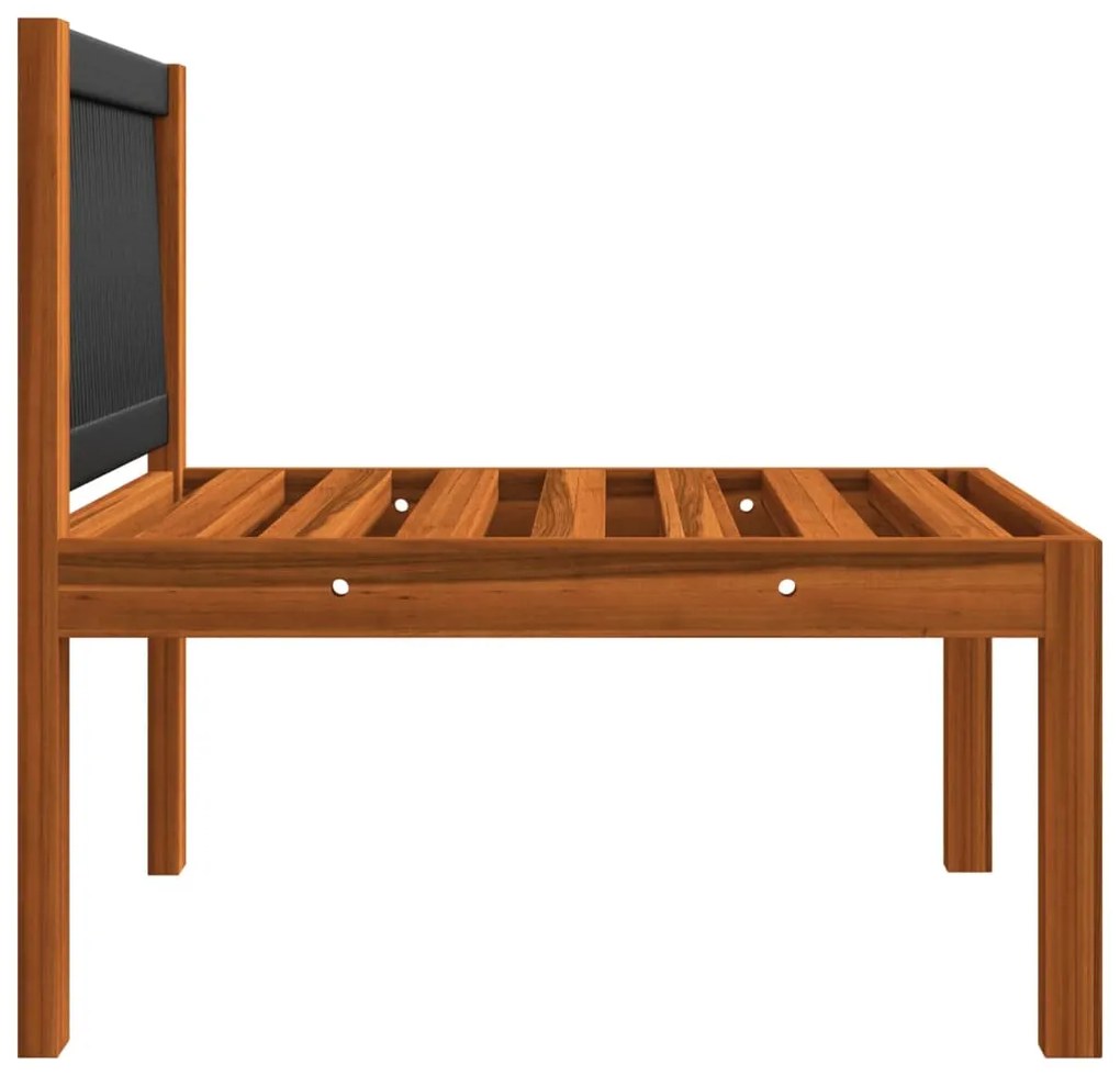 7 pcs conjunto lounge jardim c/ almofadões acácia maciça creme
