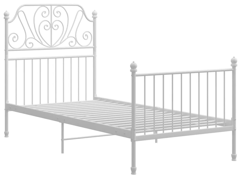 Estrutura de cama 100x200 cm metal branco