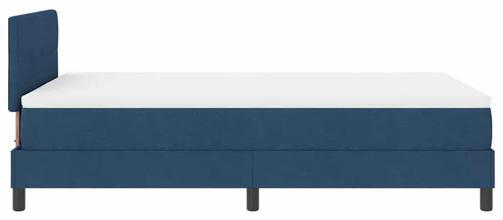 Cama Box com Colchão e LED Azul 120x200 cm em Tecido