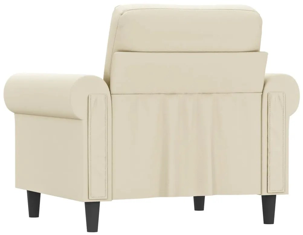 Poltrona 60 cm couro artificial creme