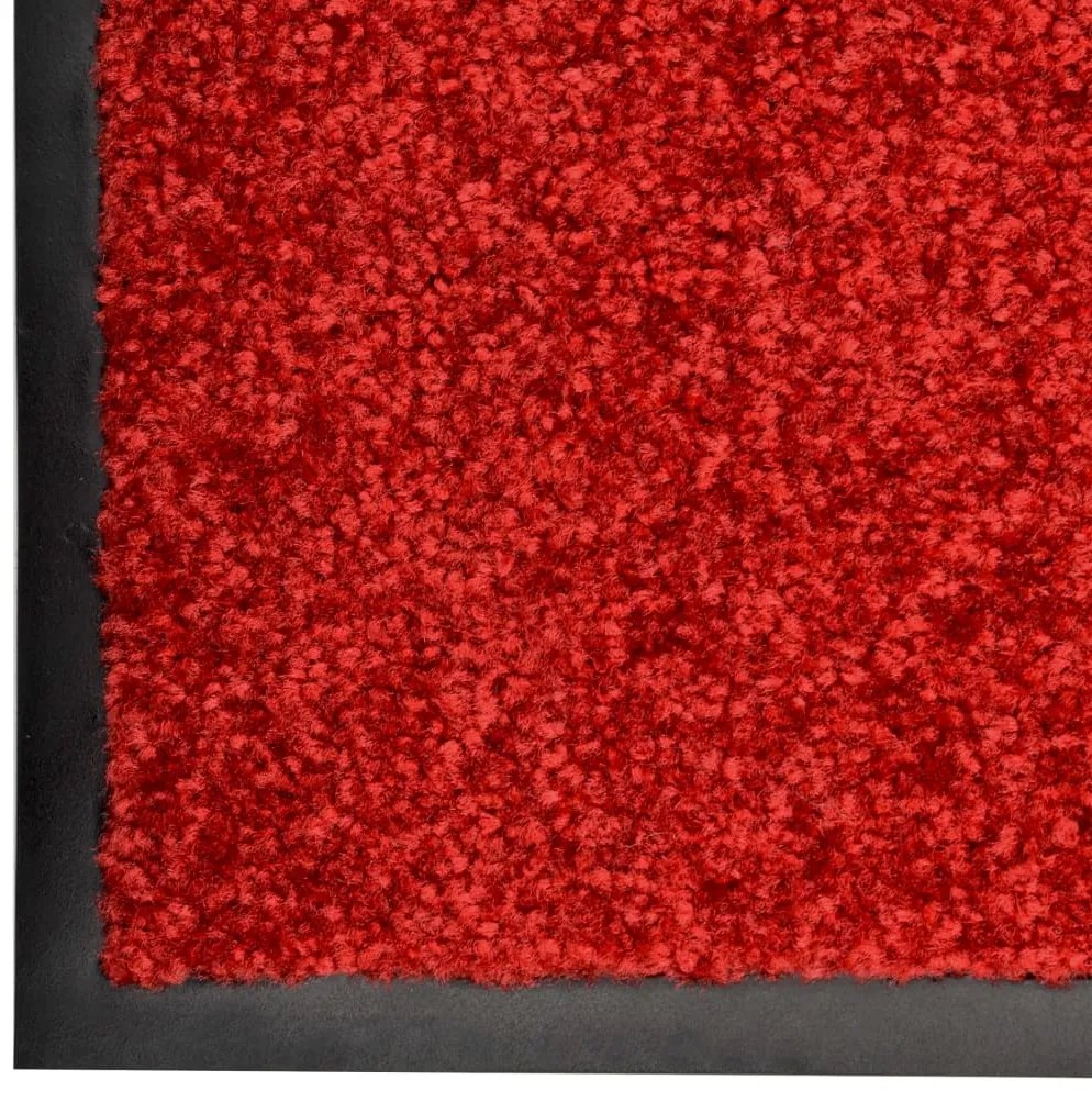 Tapete de porta lavável 60x180 cm vermelho