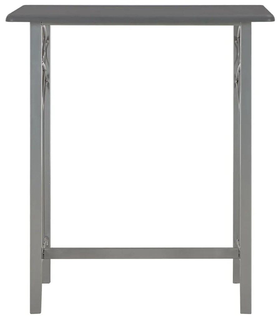 3 pcs conjunto de bar em madeira e aço antracite